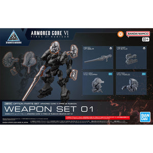 2724576 Bandai 30 Minutes Missions 30MM ARMORED CORE Ⅵ FIRES OF RUBICON  Weapon Set 01 Model Kit 4573102671707