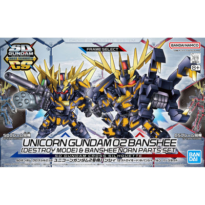 Bandai SDCS Unicorn Gundam 02 Banshee (Destroy Mode) & Banshee Norn Parts Set Model Kit