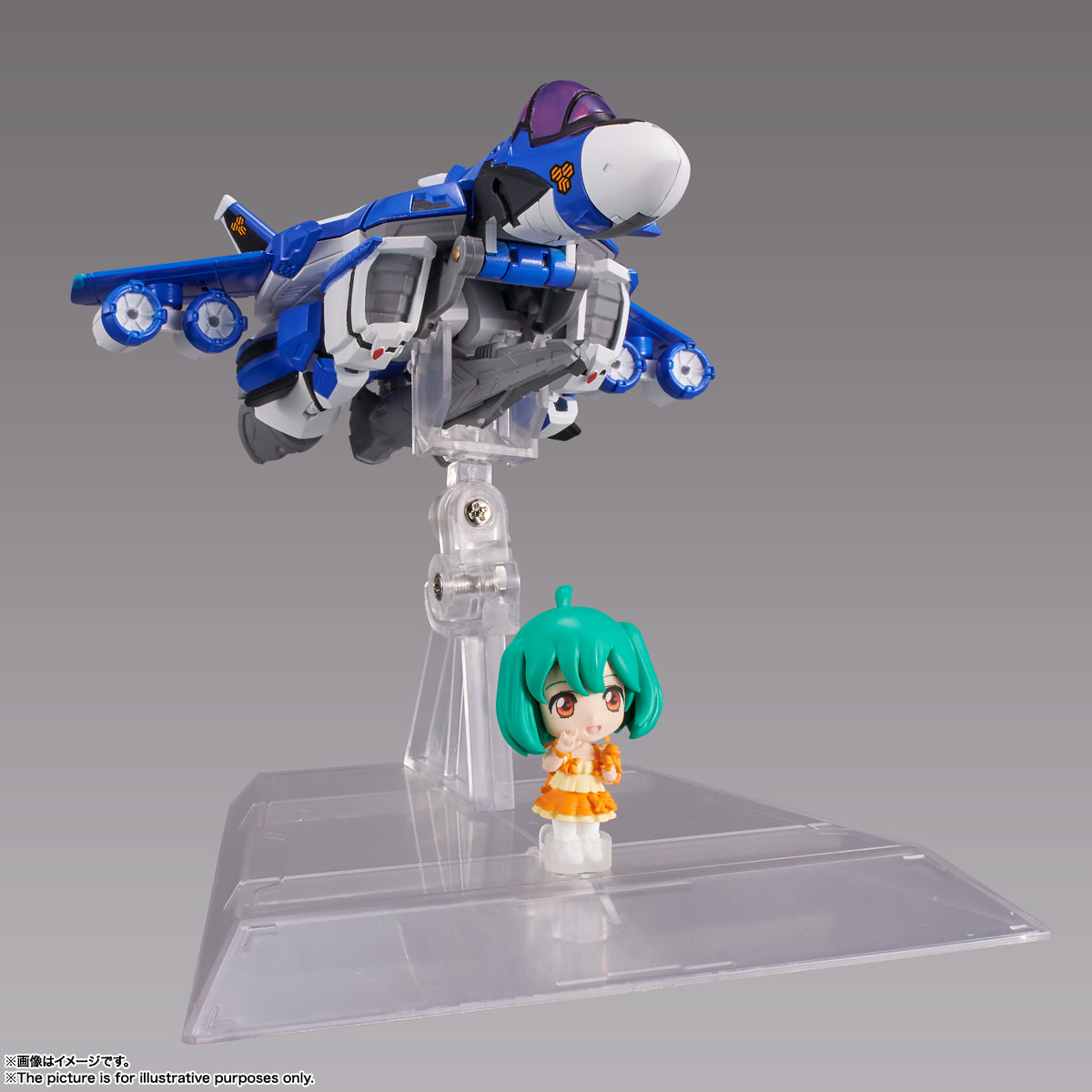 BAS63896 Bandai Tamashii Nation Tiny Session VF-25G Messiah Valkyrie (Michael Use) With Ranka Action Figure