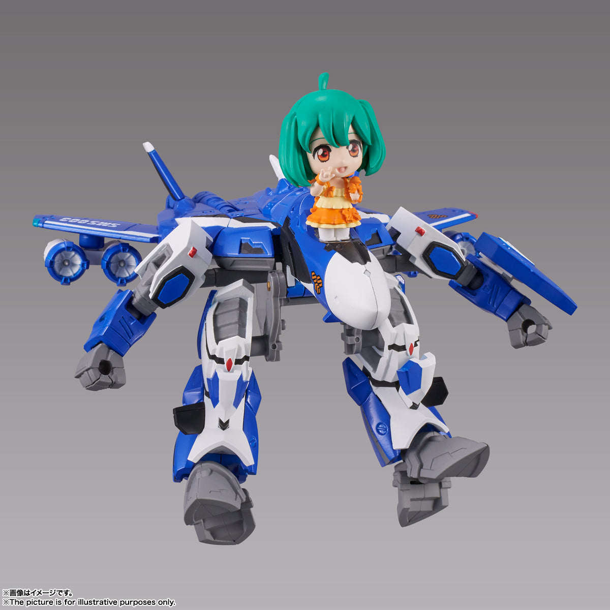 BAS63896 Bandai Tamashii Nation Tiny Session VF-25G Messiah Valkyrie (Michael Use) With Ranka Action Figure