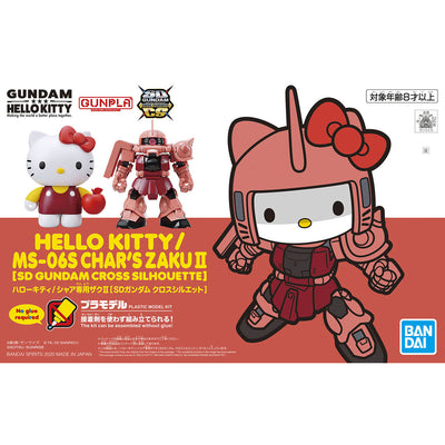 BAS2554762 Bandai Hello Kitty x SD Gundam Cross Silhouette MS-06S Char's Zaku II Model Kit