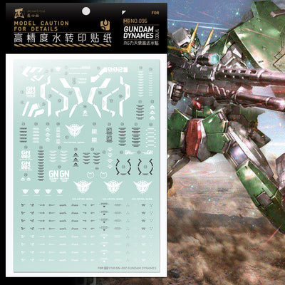 Artisan's Club MG Gundam Dynames Water Slide Decal