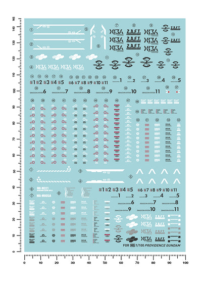 Artisan's Club MG Gundam Providence Water Slide Decal