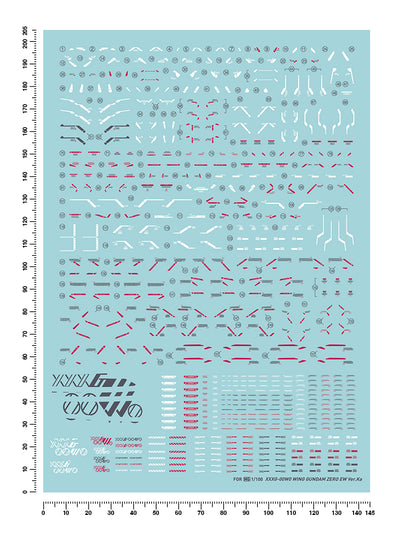 Artisan's Club MG Gundam Wing Zero Custom Ver KA Water Slide Decal