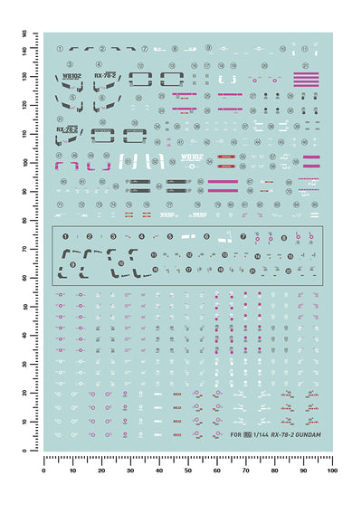 Artisan's Club RG RX-78-2 Gundam Water Slide Decal