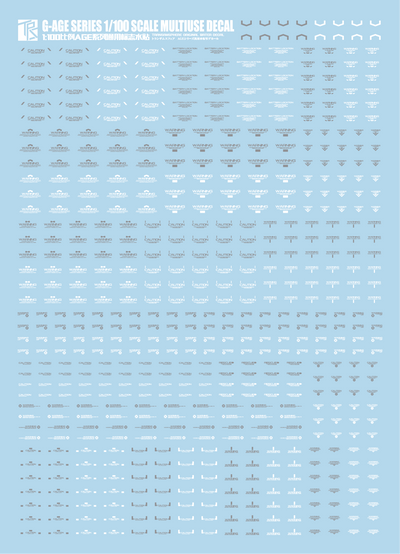 Transamsphere 1/100 AGE General Caution Water Slide Decal